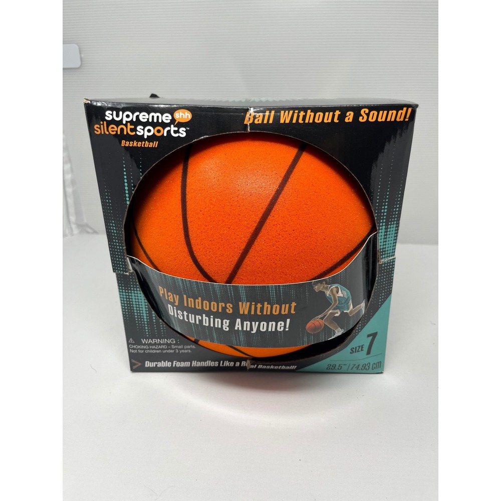 Supreme Silent Sports Basketball Size 7 Foam Indoor Training Ball Orange 29.5in